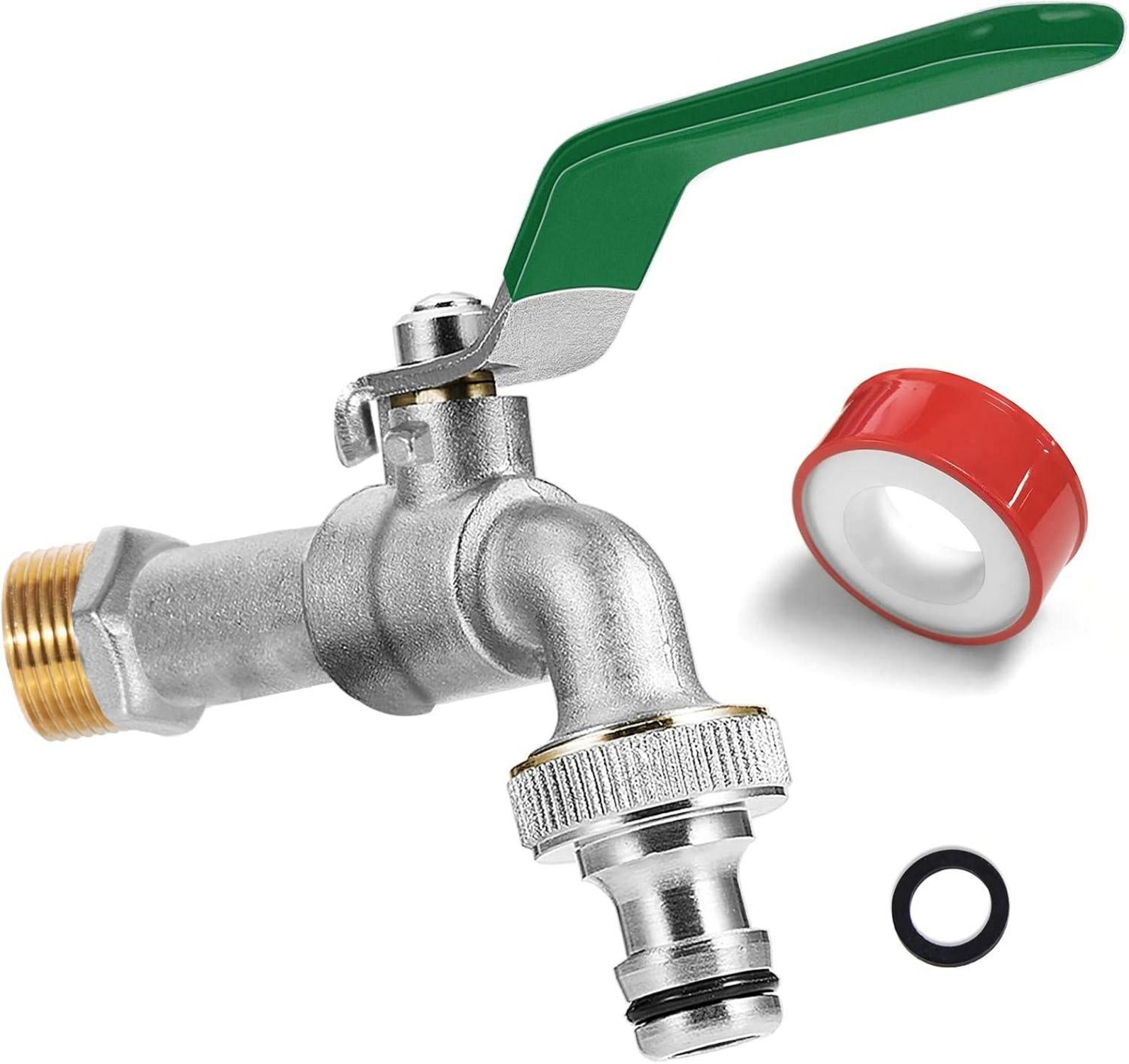 Wasserhahn Garten Premium Messing Rost-und Frostsicher 3/4 Zoll