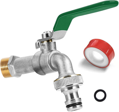 Wasserhahn Garten Premium Messing Rost-und Frostsicher 3/4 Zoll