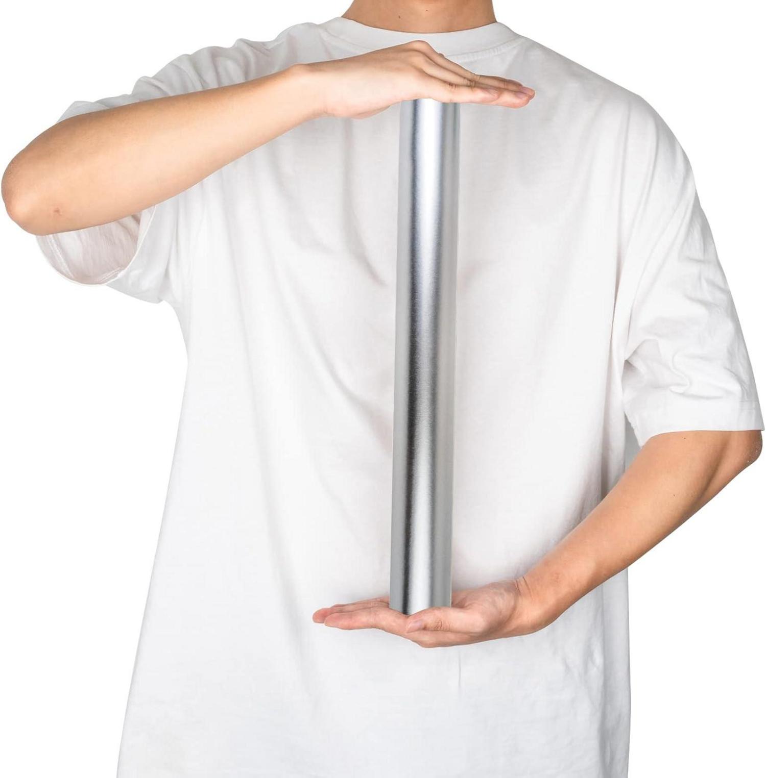 Glänzendes Silber Geschenkpapier Mini-Rolle 44,5cm X 10m