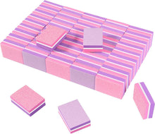 Nagelpufferblöcke 50 Stück 100/180 Körnung Rosa/Lila