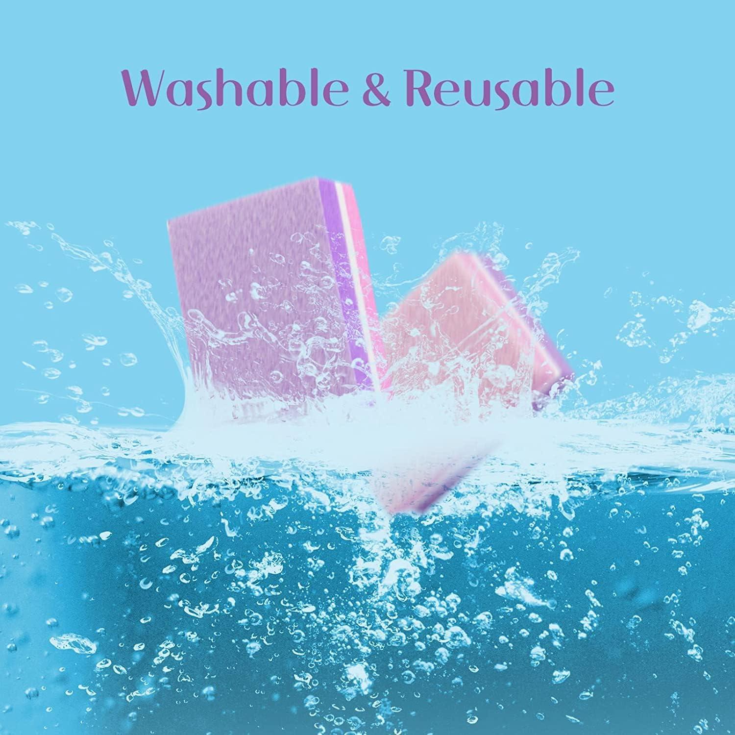 Nagelpufferblöcke 50 Stück 100/180 Körnung Rosa/Lila