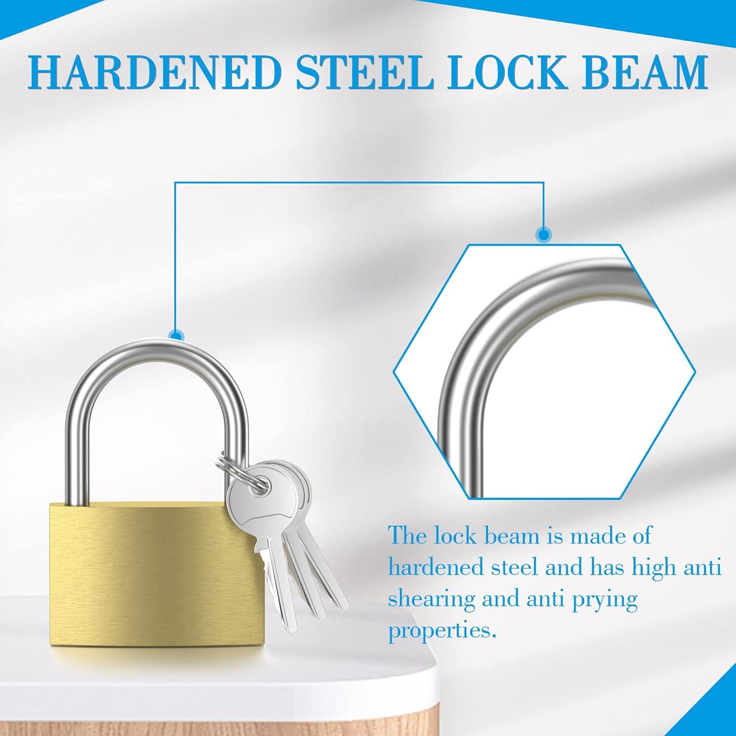 2er Pack Vorhängeschloss Messing 30mm mit Schlüssel Schloss Schließfächer Koffer