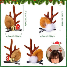 Rentier Geweih Haarspangen Set Weihnachten 4 Stück Braun