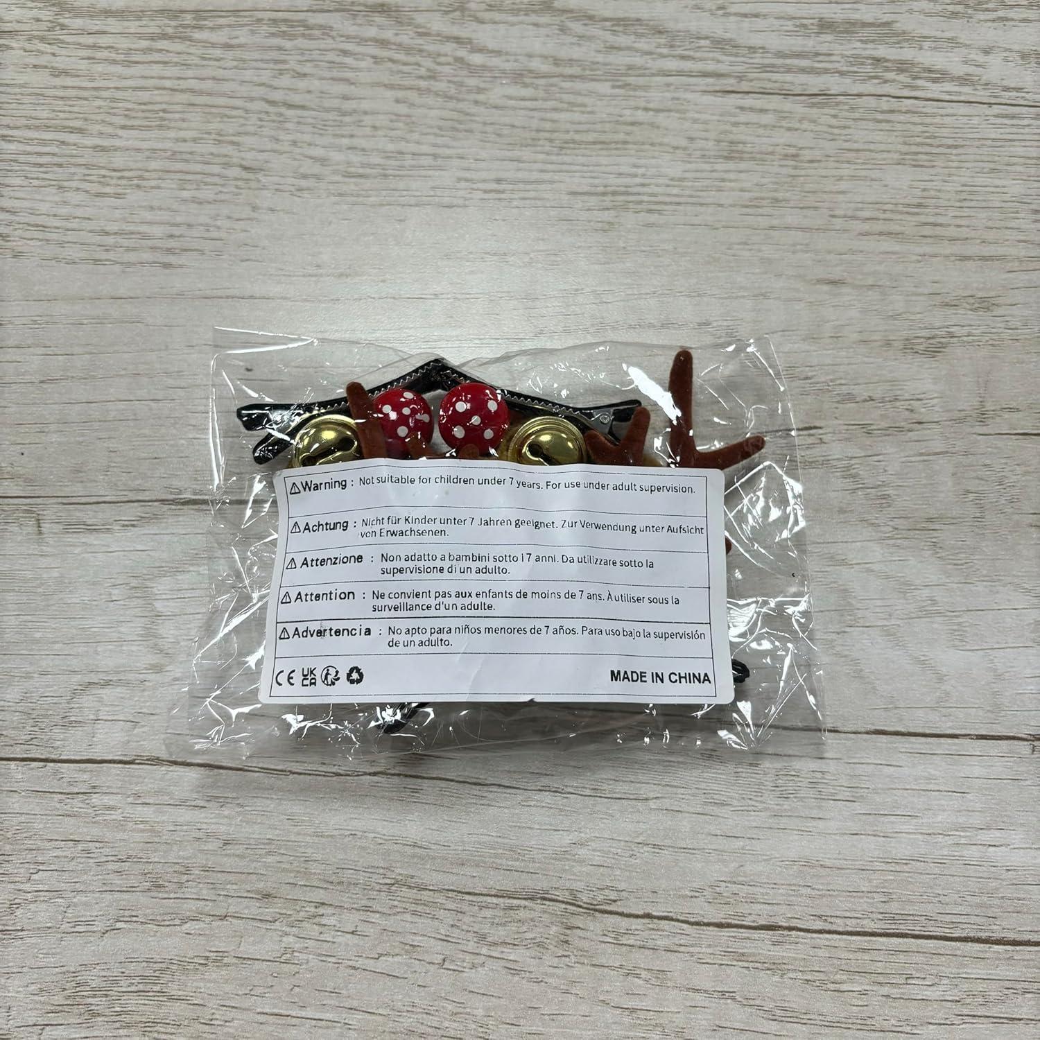 Weihnachten Rentier Haarspangen 4 Stück Braun Hirschgeweih Deko