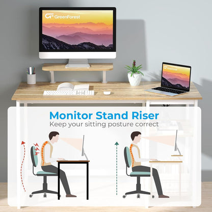 Kleiner Schreibtisch mit Stauraum 100cm PC Monitorständer Home Office