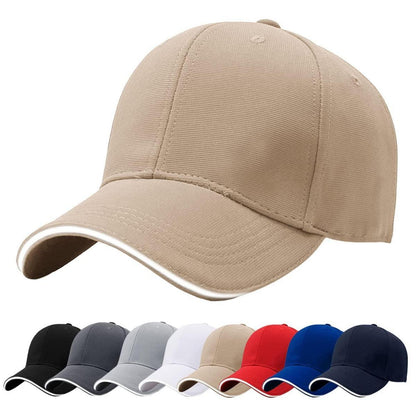 Herren Baseballmütze Baumwolle 6-Panel Plain Solid Color