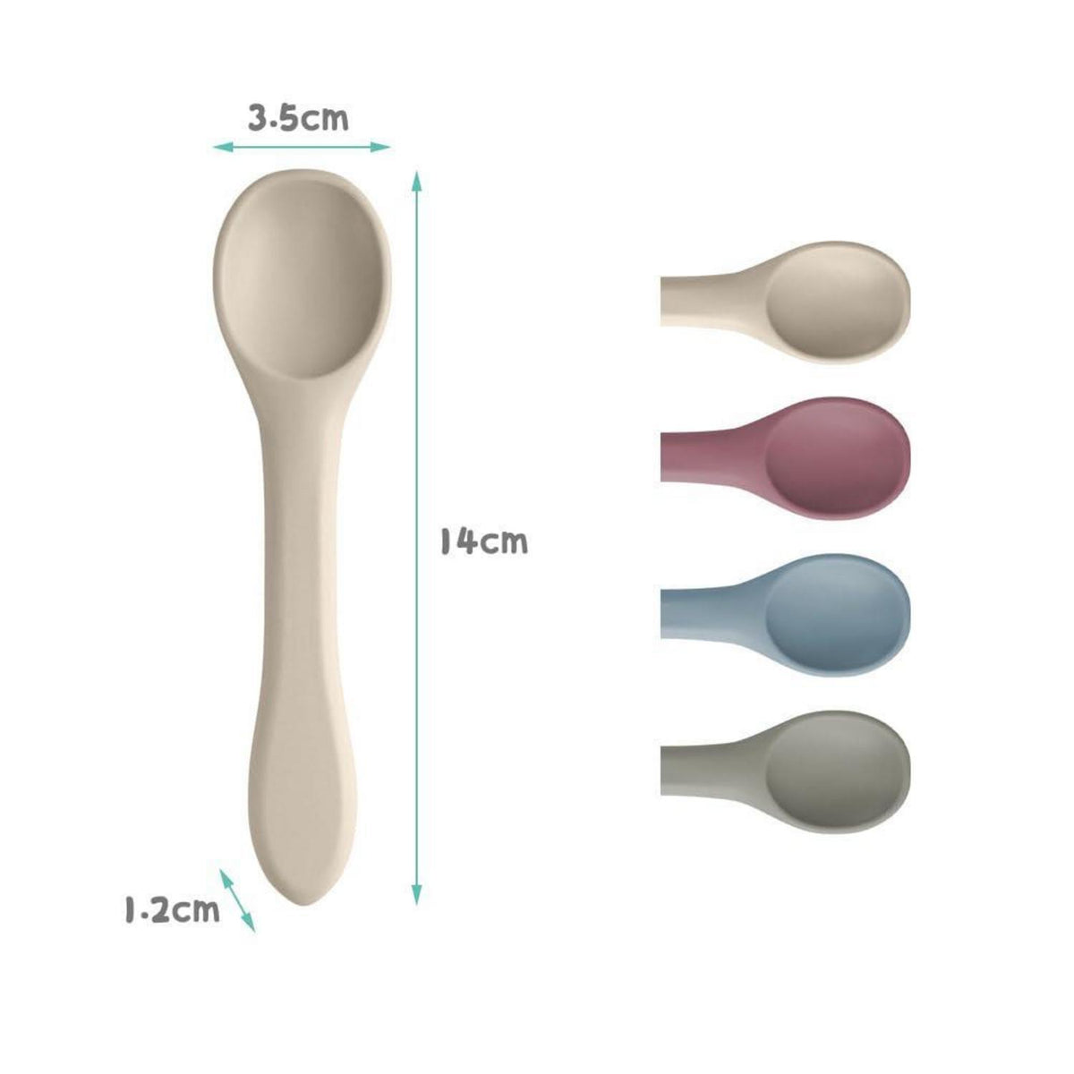 Silikon Babylöffel Set 4er Pack – BPA Frei & Weich