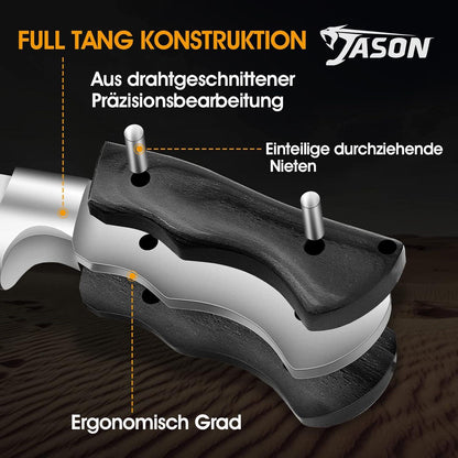 Outdoor Survival Messer mit feststehender scharfer Klinge aus D2 Stahl