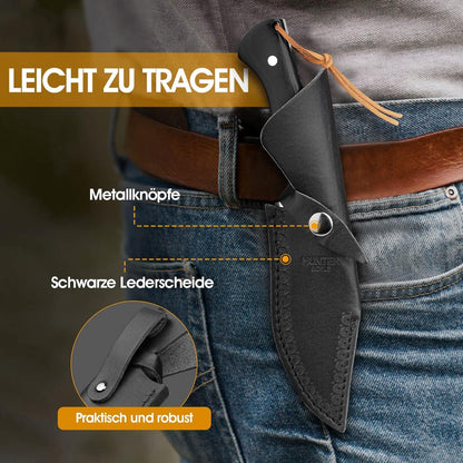 Outdoor Survival Messer D2 Klinge Ebenholz Griff Fahrtenmesser