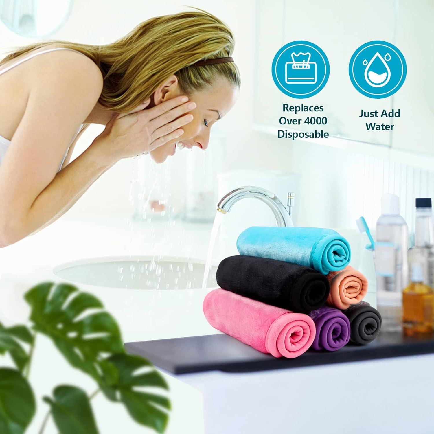 Orighty Make-up-Entferner Tücher 6er Pack, wiederverwendbare Mikrofaser