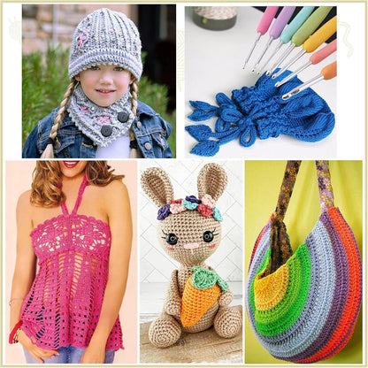 Häkelnadel Set 111 Stück Anfänger Ergonomisch Crochet Strickzubehör in