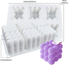3D Bubble Kerzenform Silikonform für DIY Kerze, 6 Hohlräume
