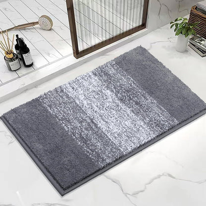 Weiche Mikrofaser Badematte Grau – Rutschfest & Saugfähig 50x80cm
