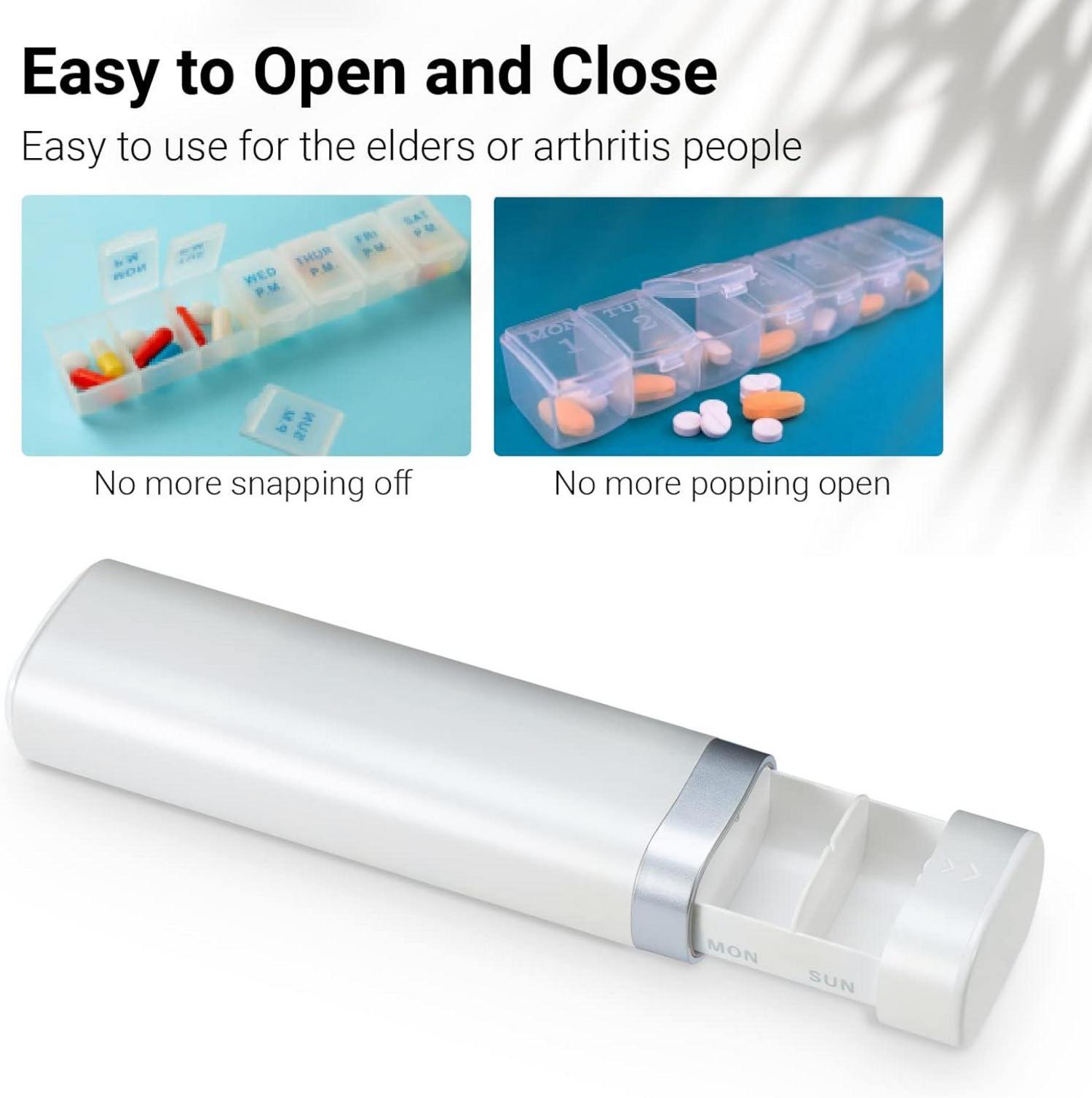 Tablettenbox 7 Tage Betife BPA Frei Pillendose für Reise