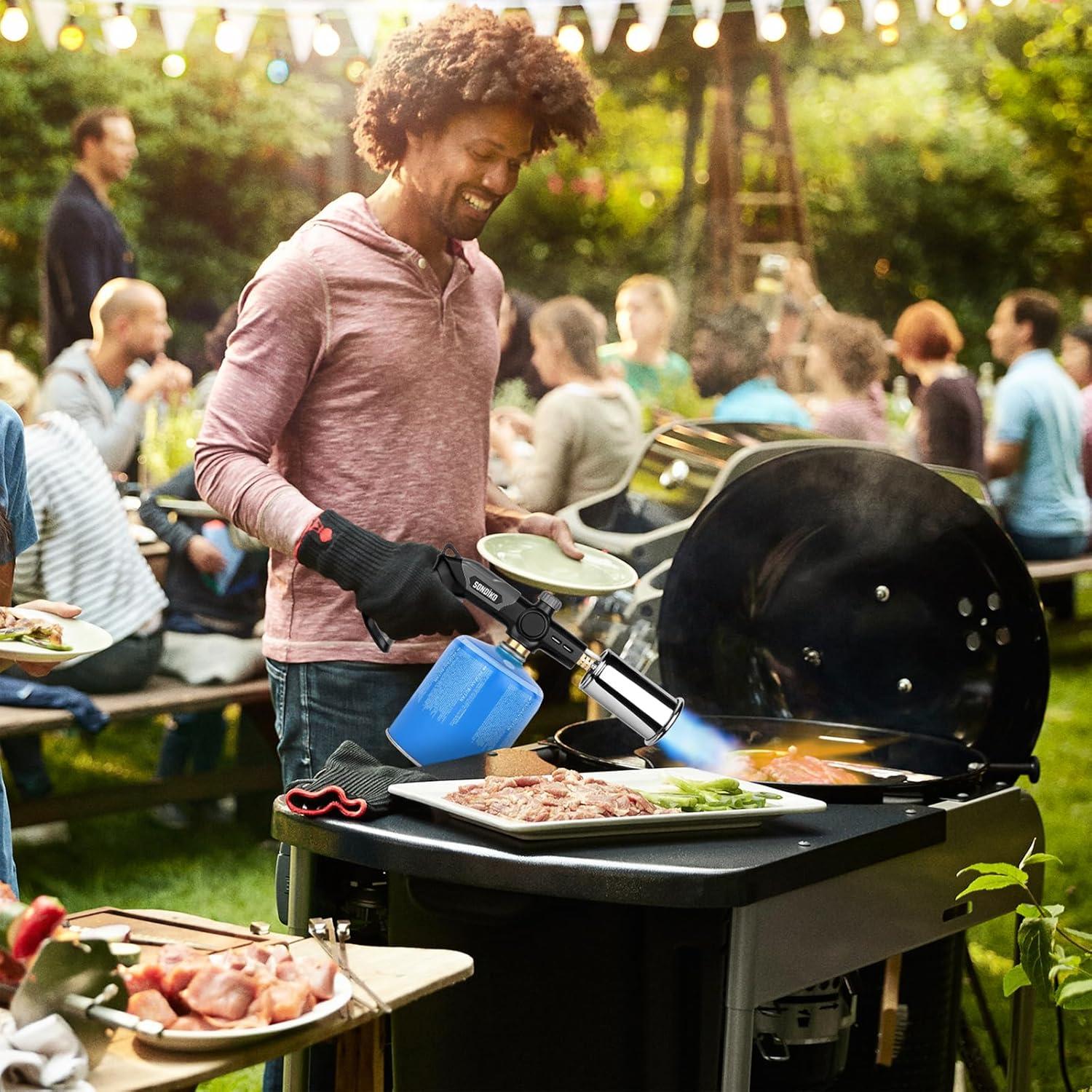 Leistungsstarke Grill- & Kochfackel für Steak, BBQ und Backen