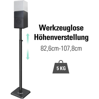 Höhenverstellbare Lautsprecherständer für Satelliten bis