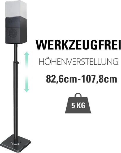 Höhenverstellbare Lautsprecherständer für Satelliten bis