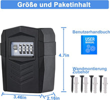 ZHEGE Schlüsseltresor mit Zahlencode für Draußen, Groß und