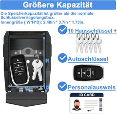 ZHEGE Schlüsseltresor Zahlencode Außen Groß Schwarz 10+ Schlüssel Auto