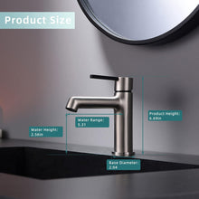 Moderne Waschtischarmatur Gebürsteter Nickel