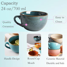 Große Keramik Kaffeetasse 700ml Dunkelgrün mit Henkel