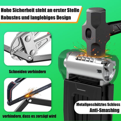 RBRL Fahrradschloss Zahlenschloss 110cm Starkes Stahl Stäben
