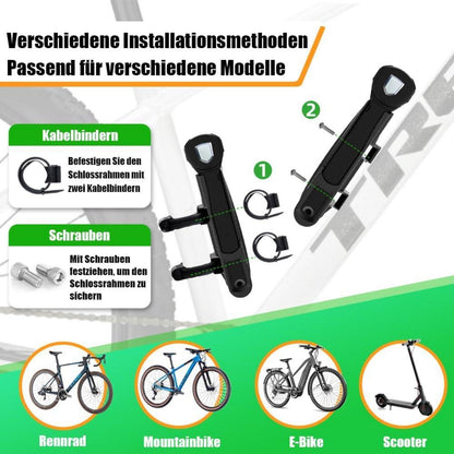 Zahlenschloss Fahrrad 110cm Hohe Sicherheit E Scooter MTB Faltschloss