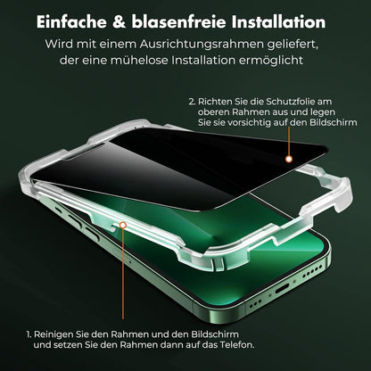 Sichtschutzfolie für iPhone 13 Pro Max 6,7 Zoll [2 Stück] Anti-Spähen