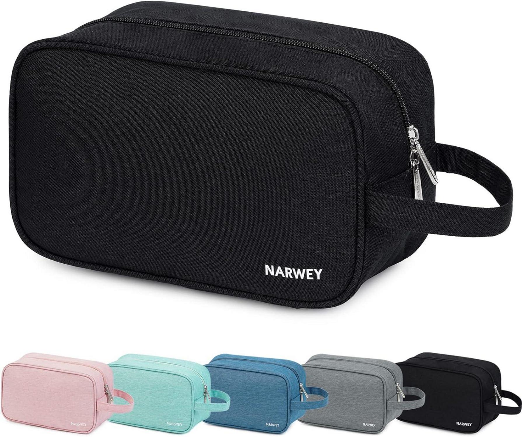Schwarzer Kulturbeutel für Damen und Herren - Großes Reise-Waschtasche