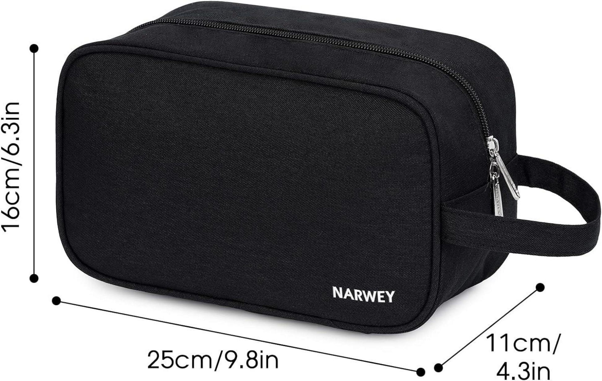 Kulturbeutel Herren Damen Reise Waschtasche Groß Schwarz
