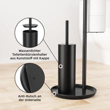 Edelstahl Toilettenpapierhalter mit Klobürste und Ablage
