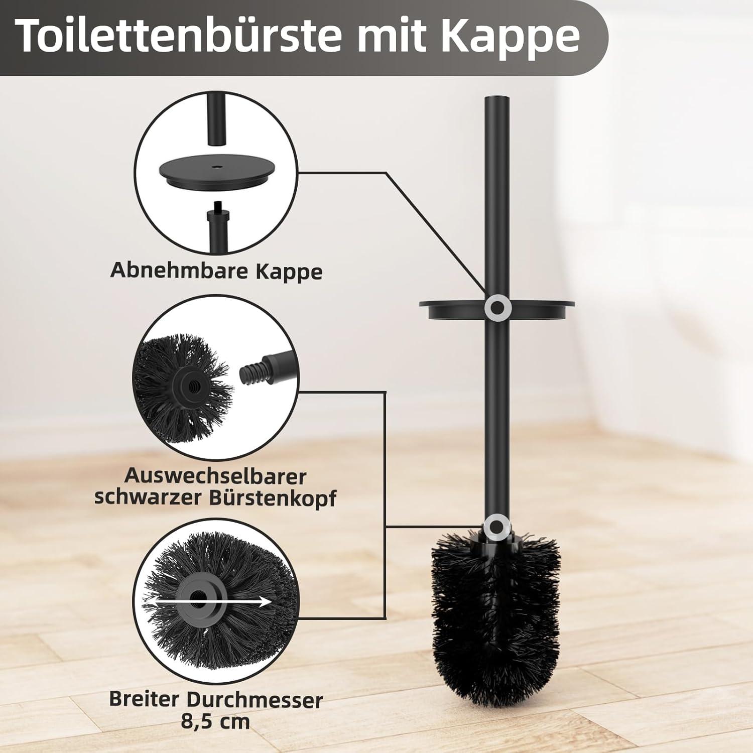 Edelstahl Klopapierhalter stehend WC Bürste Feuchttücher Box
