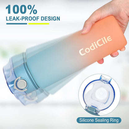 Sport Trinkflasche 1L BPA frei Wasserflasche auslaufsicher Fitness Schule