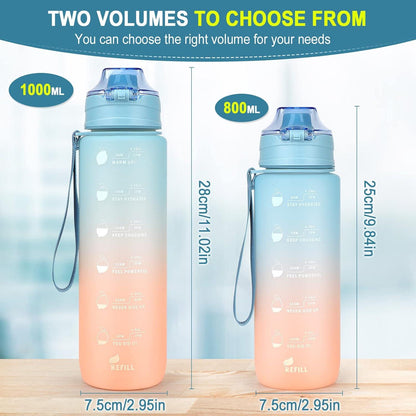 Sport Trinkflasche 1L BPA-frei mit Verschlussdeckel, auslaufsicher