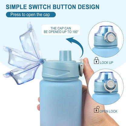 Sport Trinkflasche 1L BPA-frei Tritan mit Verschlussdeckel Blue 1000ml