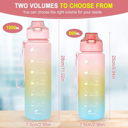 Sport Trinkflasche 1L BPA-frei auslaufsicher für Fitness Schule