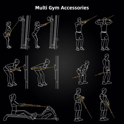 Trizepsseil Latzug Seil Bizeps Fitness 100 kg Bodybuilding Gym Zubehör