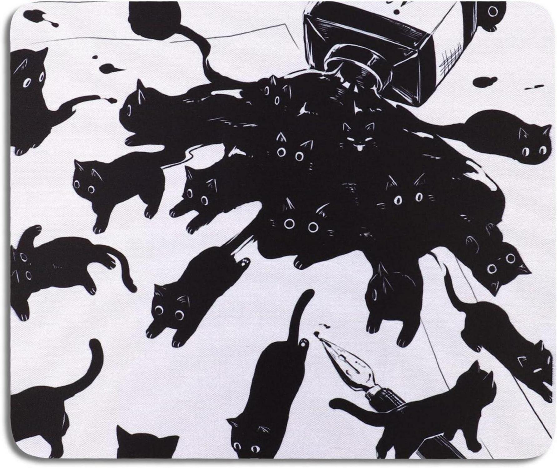 Mauspad Klein Design Katze Motiv Office Mousepad 24 x 20 cm
