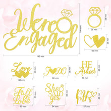 HOWAF 25 STK Gold Verlobung Cake Topper Set