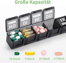 Tablettenbox 7 Tage Große Fächer Monat Pillenbox Organizer