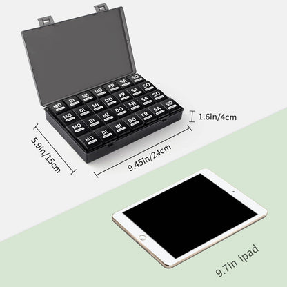Tablettenbox 7 Tage Große Fächer Monat Pillendose Organizer