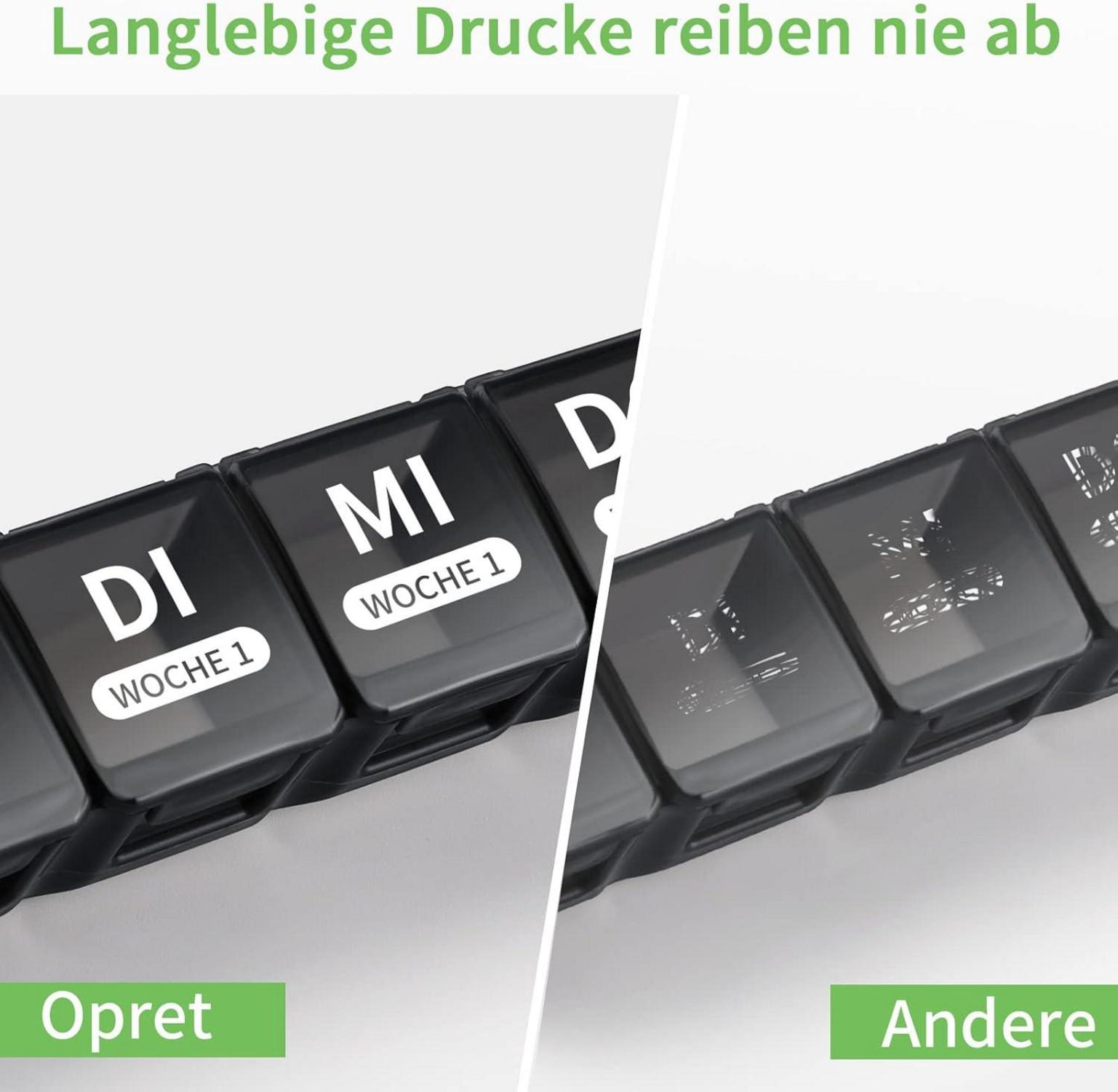 Tablettenbox 7 Tage Große Fächer Monat Pillendose Organizer