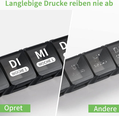 Tablettenbox 7 Tage Große Fächer Monat Pillendose Organizer