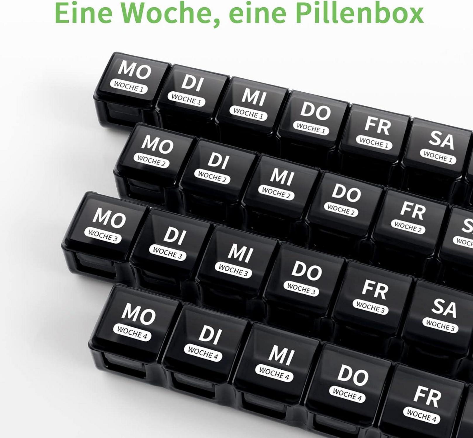 Tablettenbox 7 Tage Große Fächer Monat Pillendose Organizer