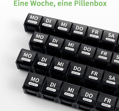 Tablettenbox 7 Tage Große Fächer Monat Pillendose Organizer
