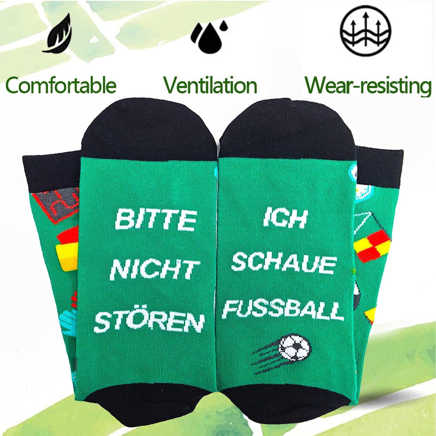 Lustige Fußball Geschenke für Männer Geburtstag Socken Herren Spruch Witzig Vatertag Einheitsgröße