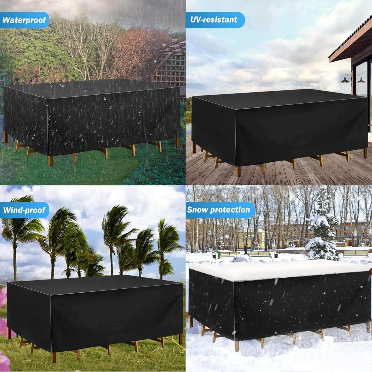 Gartenmöbel Abdeckung 135x135x71cm wasserdicht 420D Heavy Duty