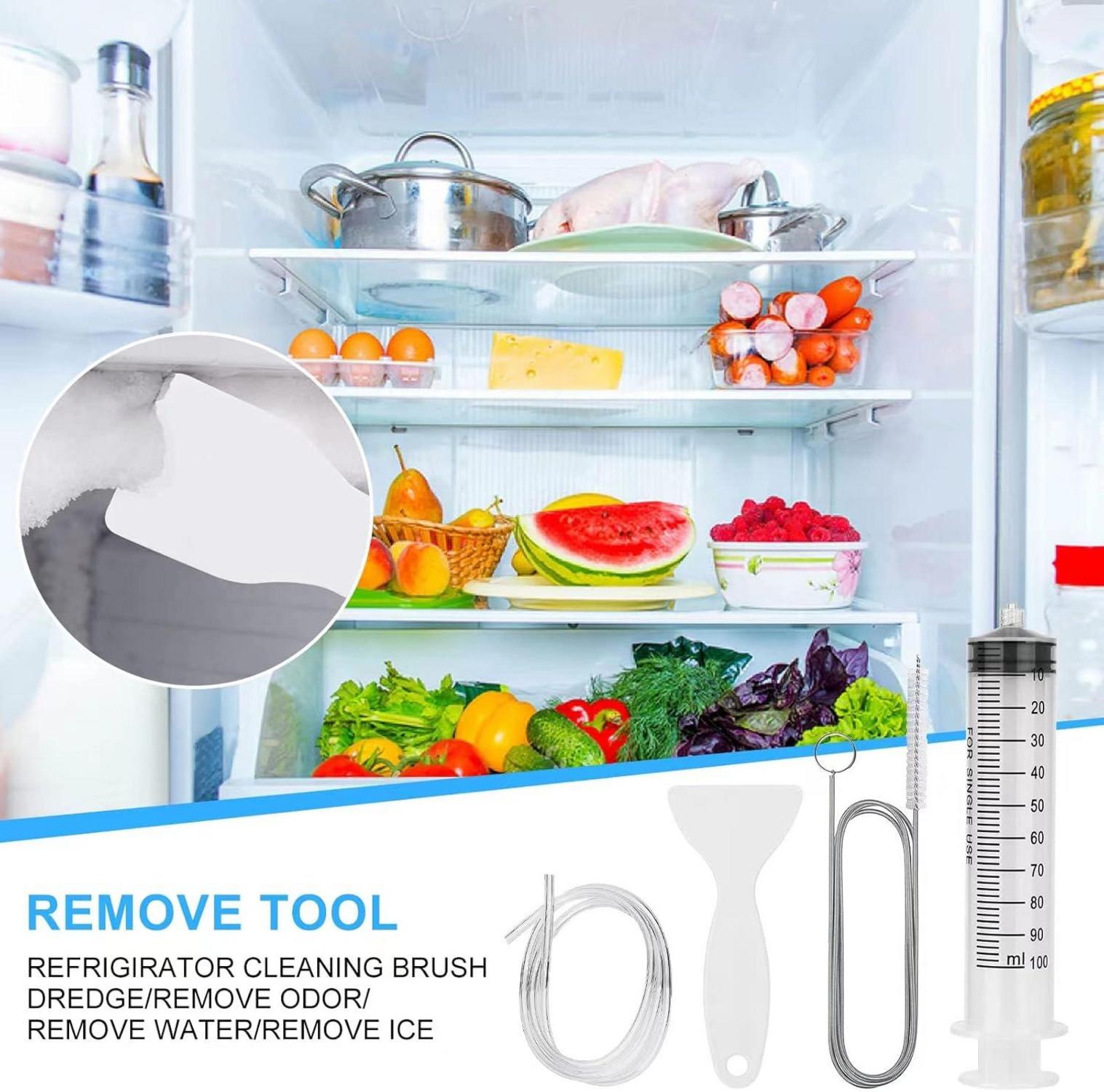 Kühlschrank Abfluss Reinigungsset Enteisungsschaufel Rohrbürste 9-teilig