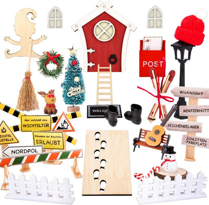 Wichteltür Set 35PCS Zubehör Baustelle Geschenke Mädchen Junge Feentür