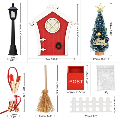 Wichteltür Set 35PCS Zubehör Baustelle Geschenke Mädchen Junge Feentür